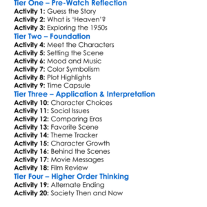 Far From Heaven 2002 Worksheet Activity Booklet