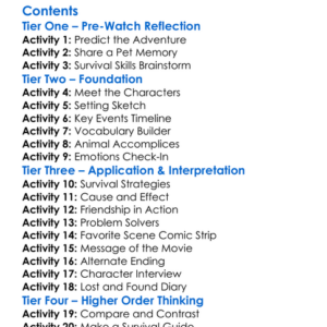 Far From Home The Adventures Of Yellow Dog 1995 Worksheet Activity Booklet