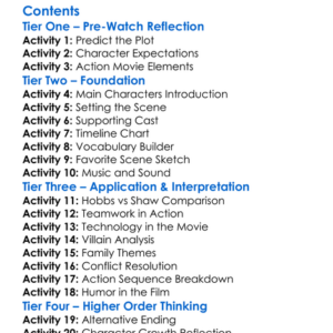 Fast  Furious Presents Hobbs  Shaw 2019 Worksheet Activity Booklet