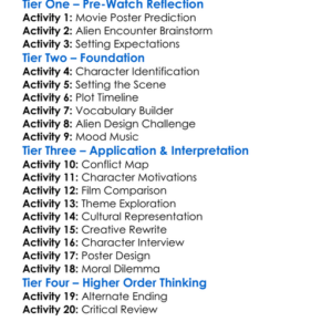Femalien Cosmic Crush 2020 Worksheet Activity Booklet