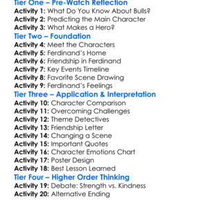 Ferdinand Worksheet Activity Booklet