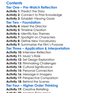 Fiddlers Journey To The Big Screen 2022 Worksheet Activity Booklet