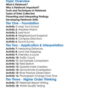 Fieldwork In Geography Worksheet Activity Booklet