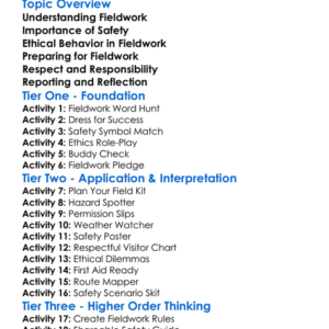 Fieldwork Safety And Ethics Worksheet Activity Booklet