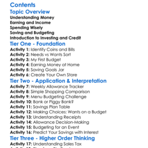 Financial Literacy And Money Management Worksheet Activity Booklet