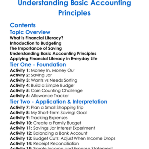 Financial Literacy Including Budgeting Saving And Understandin Worksheet Activity Booklet