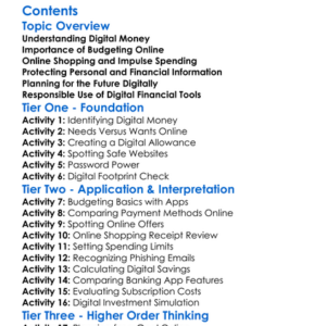 Financial Responsibility In The Digital Age Worksheet Activity Booklet