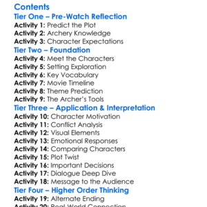 Fine Archery The Brave Archer Franchise 2023 Worksheet Activity Booklet