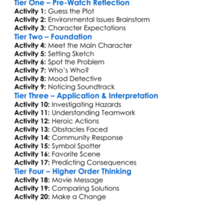 Fire Down Below 1997 Worksheet Activity Booklet