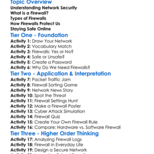 Firewalls And Network Security Worksheet Activity Booklet