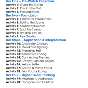 First House On The Hill 2017 Worksheet Activity Booklet