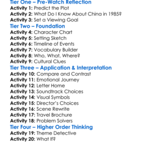 First Stop China 1985 Worksheet Activity Booklet