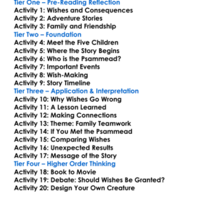 Five Children And It E Nesbit Worksheet Activity Booklet