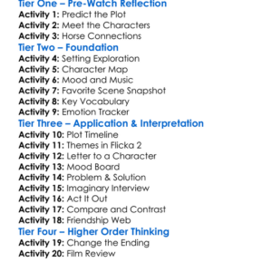 Flicka 2 Worksheet Activity Booklet