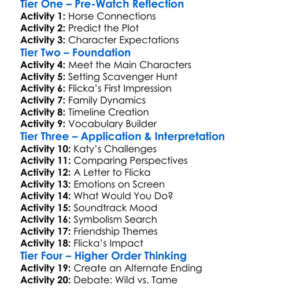 Flicka Worksheet Activity Booklet