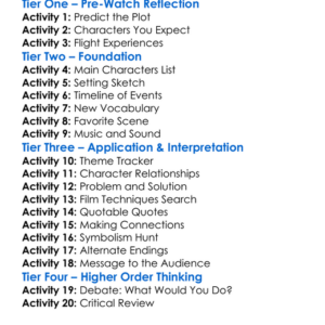 Flight 2012 Worksheet Activity Booklet