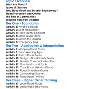 Flood And Disaster Engineering Worksheet Activity Booklet