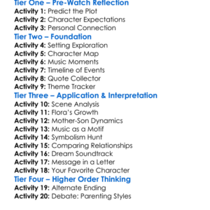 Flora And Son Worksheet Activity Booklet