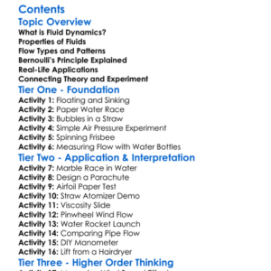 Fluid Dynamics And Bernoullis Principle Worksheet Activity Booklet
