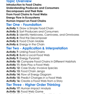 Food Chains And Webs Worksheet Activity Booklet