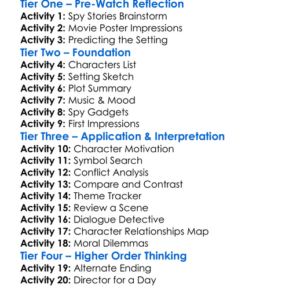 For Your Eyes Only 1981 Worksheet Activity Booklet