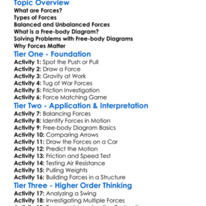 Forces And Free-Body Diagrams Worksheet Activity Booklet