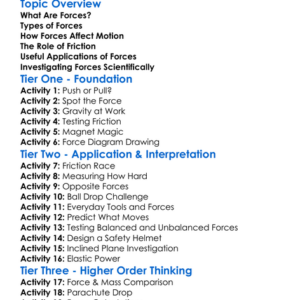 Forces And Their Effects Worksheet Activity Booklet