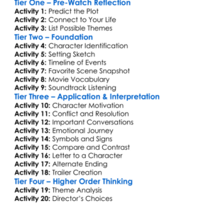 Forevers Gonna Start Tonight 2011 Worksheet Activity Booklet