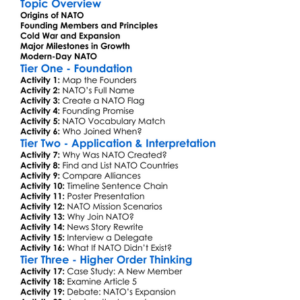Formation And Expansion Of Nato Worksheet Activity Booklet
