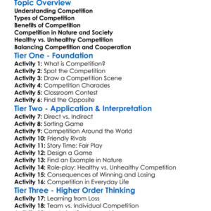 Forms Of Competition Worksheet Activity Booklet