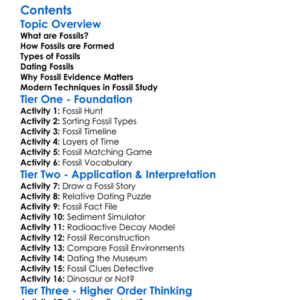 Fossil Evidence And Dating Techniques Worksheet Activity Booklet