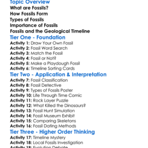 Fossils And The History Of Life Worksheet Activity Booklet