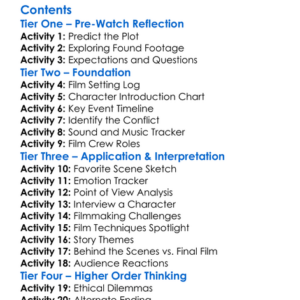 Found Footage The Making Of The Patterson Project 2025 Worksheet Activity Booklet