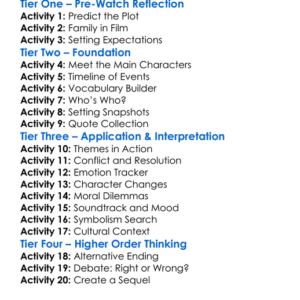 Four Brothers 2005 Worksheet Activity Booklet