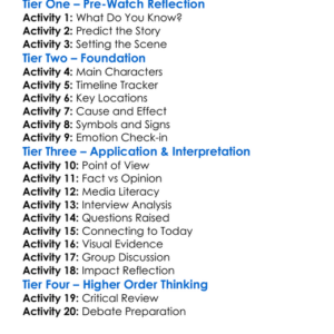 Four Hours At The Capitol 2021 Worksheet Activity Booklet