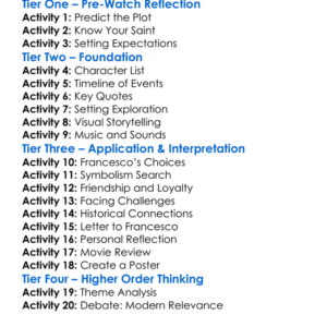 Francesco 1989 Worksheet Activity Booklet