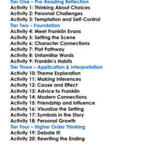 Franklin Evans Walt Whitman Worksheet Activity Booklet