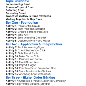 Fraud Detection And Prevention Worksheet Activity Booklet