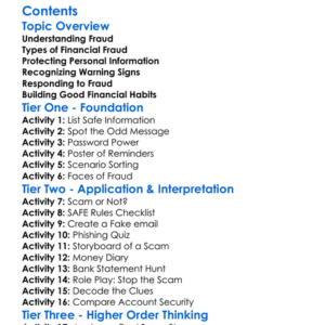 Fraud Prevention And Financial Safety Worksheet Activity Booklet