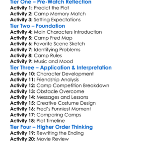 Fred 3 Camp Fred 2012 Worksheet Activity Booklet