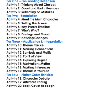 Free Fall William Golding Worksheet Activity Booklet