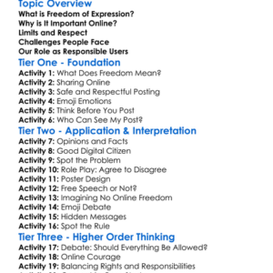 Freedom Of Expression Online Worksheet Activity Booklet
