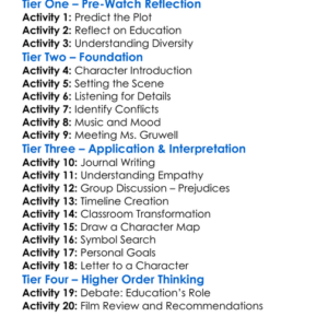 Freedom Writers Worksheet Activity Booklet