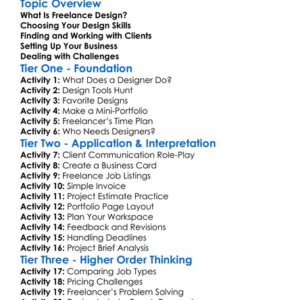 Freelance Basics For Designers Worksheet Activity Booklet