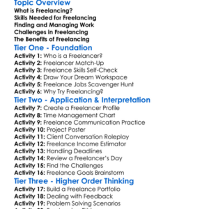 Freelancing Essentials Worksheet Activity Booklet