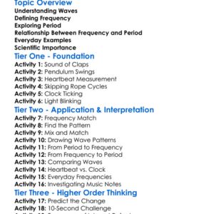 Frequency And Period Worksheet Activity Booklet