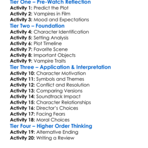 Fright Night 2 New Blood 2013 Worksheet Activity Booklet