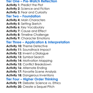 From Beyond 1986 Worksheet Activity Booklet