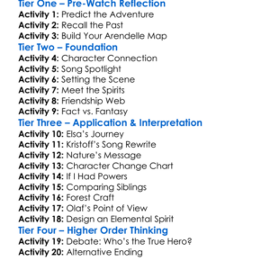 Frozen 2 Worksheet Activity Booklet