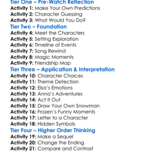 Frozen Worksheet Activity Booklet